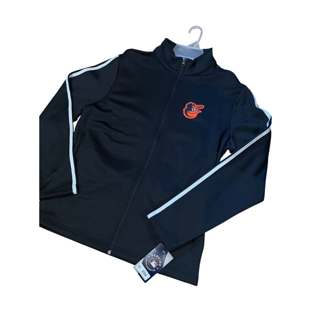 NWT Genuine Merchandise MLB Baltimore Orioles FullZip Jacket Black White Men's M